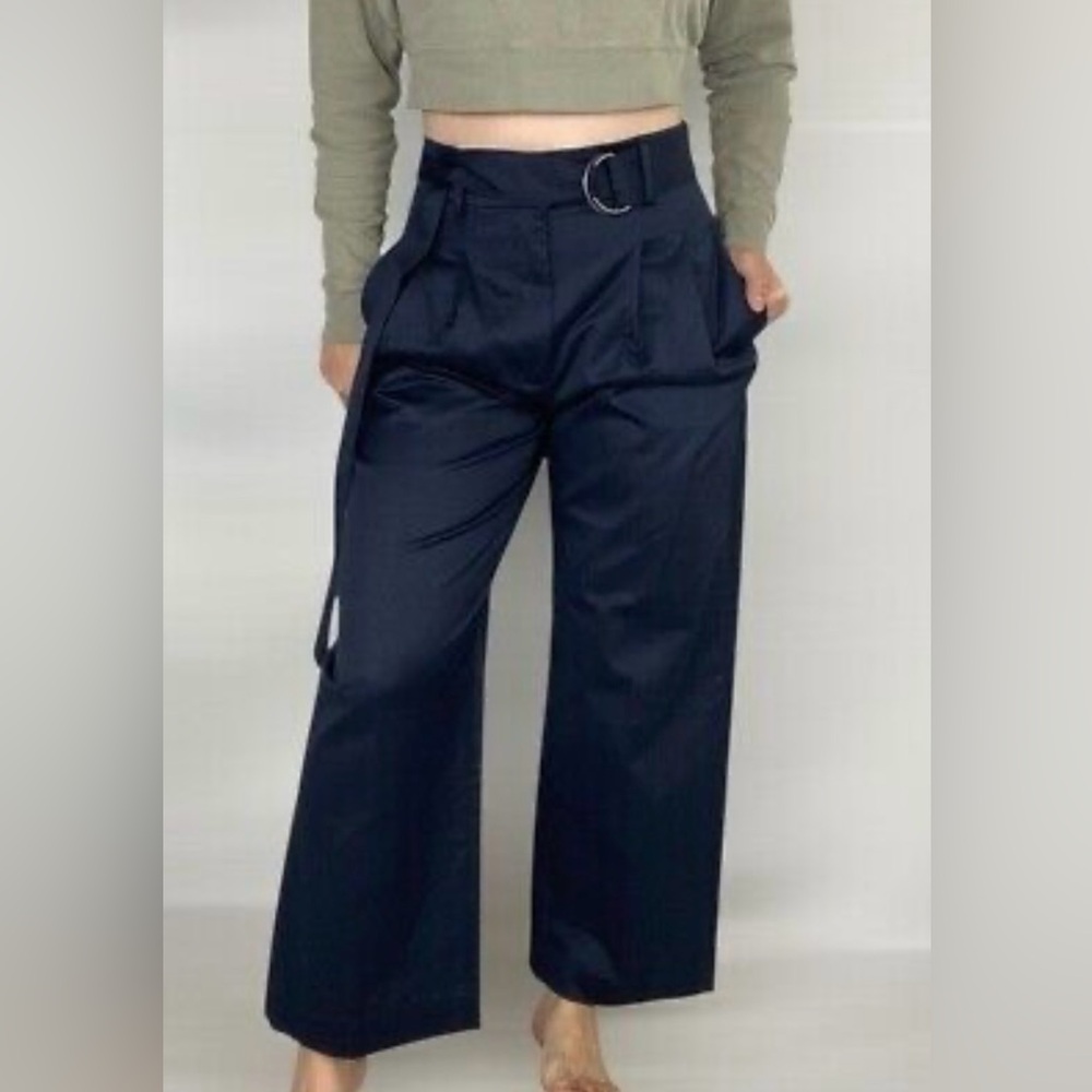 Banana Republic Navy Wide-Leg Pants